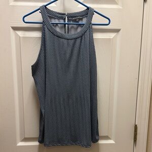Adrianna Papell Navy Polka Dot Tank Top
